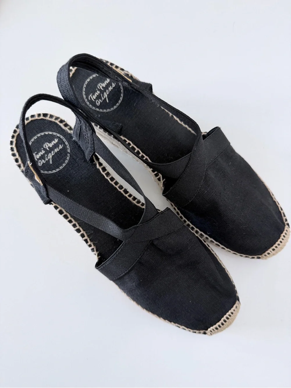 Toni Pons Black 'Ter' Espadrille Sandal Size 40 - New Without Tags